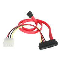 Produktbild för StarTech.com 18in SAS 29 Pin to SATA Cable with LP4 Power - 18in SAS 29 pin to SATA Cable - 18in SFF 8482 to SATA (SAS729PW18) - SATA/SAS-kabel - 46 cm