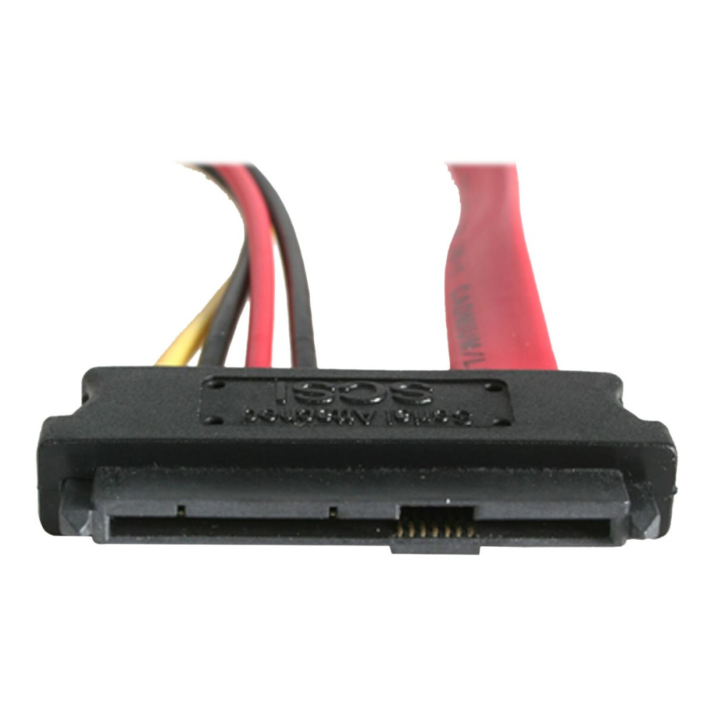 Produktbild för StarTech.com 18in SAS 29 Pin to SATA Cable with LP4 Power - 18in SAS 29 pin to SATA Cable - 18in SFF 8482 to SATA (SAS729PW18) - SATA/SAS-kabel - 46 cm