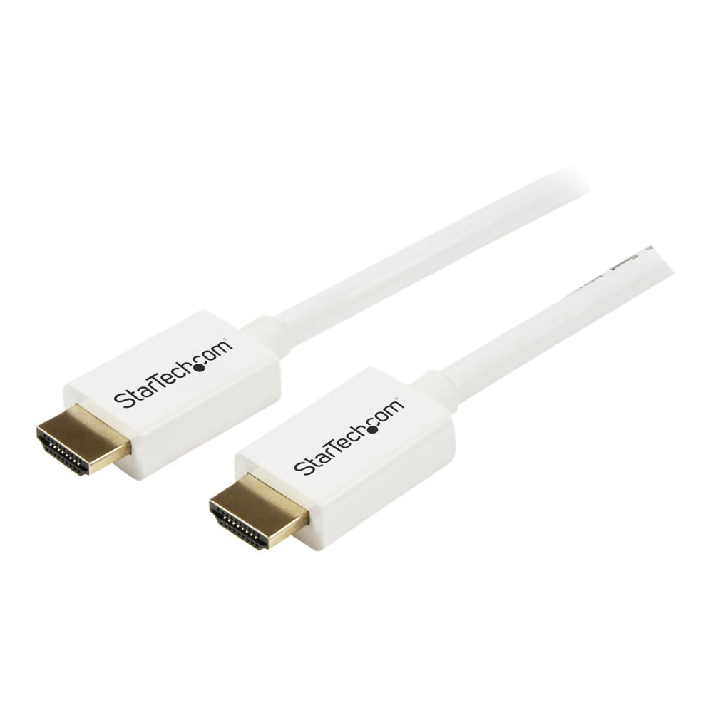 Produktbild för StarTech.com 3m/10 ft CL3 Rated HDMI Cable with Ethernet, In Wall Rated HDMI Cable 4K 30Hz, UHD High Speed HDMI Cable 10.2 Gbps Bandwidth, 4K Ultra HD HDMI 1.4 Video / Display Cable, 30AWG - Long White HDMI Cable - HDMI-kabel - 3 m