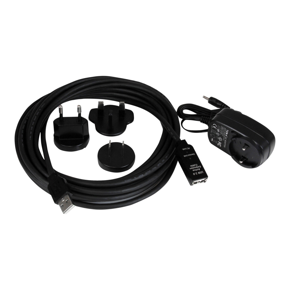 Produktbild för StarTech.com 5 m aktiv USB 2.0-förlängningskabel – M/F - USB-förlängningskabel - USB till USB - 5 m