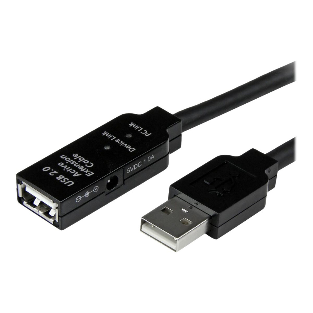 Produktbild för StarTech.com 5 m aktiv USB 2.0-förlängningskabel – M/F - USB-förlängningskabel - USB till USB - 5 m