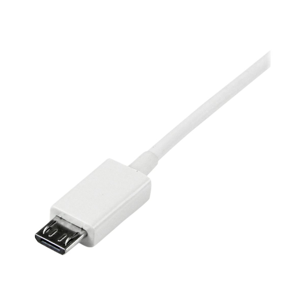 Produktbild för StarTech.com 2m White Micro USB Cable Cord - A to Micro B - Micro USB Charging Data Cable - USB 2.0 - 1x USB A Male, 1x USB Micro B Male (USBPAUB2MW) - USB-kabel - mikro-USB typ B till USB - 2 m