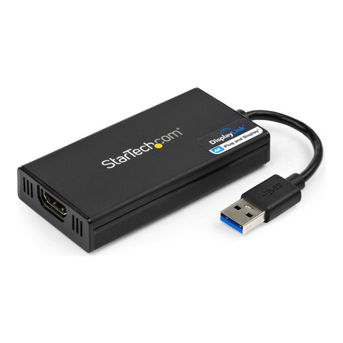 StarTech.com Startech USB 3.0 till HDMI-adapter - 4K 30Hz Ultra HD - DisplayLink-certifierad - USB Type-A till HDMI-skärmadapteromvandlare för bildskärm - Externt video- och grafikkort - Mac och Windows - adapterkabel - HDMI / USB - TAA-kompatibel - 20 cm