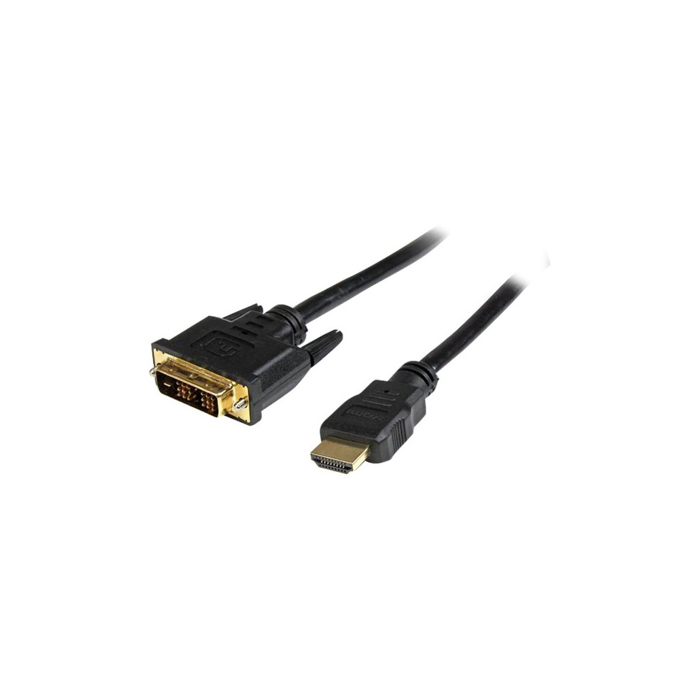 Produktbild för Startech 1 m HDMI till DVI-D-kabel – M/M - adapterkabel - HDMI / DVI - 1 m