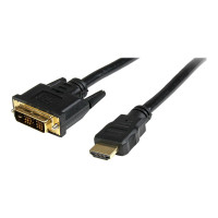 Produktbild för Startech 1 m HDMI till DVI-D-kabel – M/M - adapterkabel - HDMI / DVI - 1 m