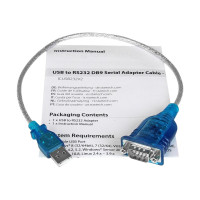 Produktbild för StarTech.com USB till seriell RS232 DB9-kabeladapter med 1 port – M/M - seriell adapter - USB 2.0 - RS-232