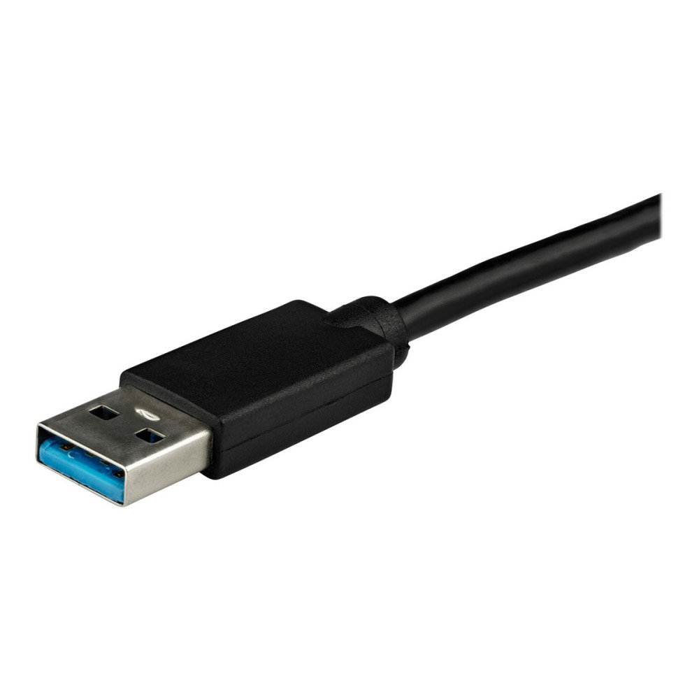 Produktbild för Startech USB 3.0 till HDMI-adapter - 1080p (1920x1200) - Tunn/kompakt USB Type-A till HDMI-skärmadapterkonverterare - Externt video- och grafikkort - Svart - Endast Windows - adapterkabel - HDMI / USB - TAA-kompatibel - 19 cm