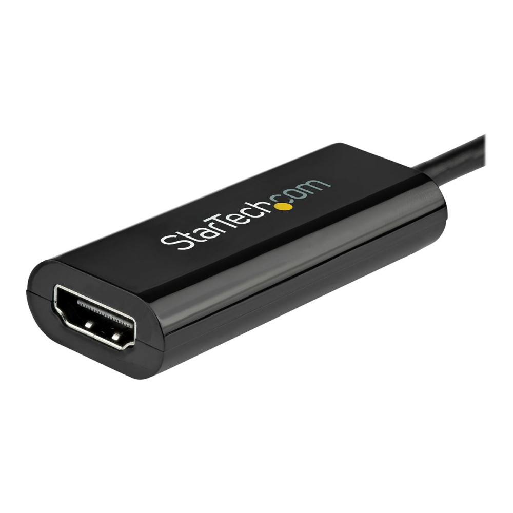 Produktbild för Startech USB 3.0 till HDMI-adapter - 1080p (1920x1200) - Tunn/kompakt USB Type-A till HDMI-skärmadapterkonverterare - Externt video- och grafikkort - Svart - Endast Windows - adapterkabel - HDMI / USB - TAA-kompatibel - 19 cm