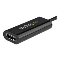 Produktbild för Startech USB 3.0 till HDMI-adapter - 1080p (1920x1200) - Tunn/kompakt USB Type-A till HDMI-skärmadapterkonverterare - Externt video- och grafikkort - Svart - Endast Windows - adapterkabel - HDMI / USB - TAA-kompatibel - 19 cm