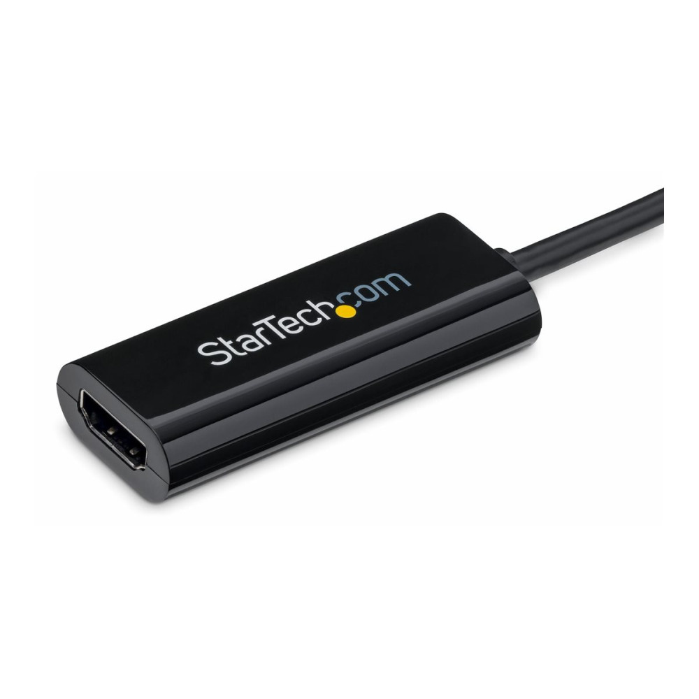Produktbild för Startech USB 3.0 till HDMI-adapter - 1080p (1920x1200) - Tunn/kompakt USB Type-A till HDMI-skärmadapterkonverterare - Externt video- och grafikkort - Svart - Endast Windows - adapterkabel - HDMI / USB - TAA-kompatibel - 19 cm