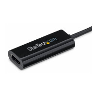 Produktbild för Startech USB 3.0 till HDMI-adapter - 1080p (1920x1200) - Tunn/kompakt USB Type-A till HDMI-skärmadapterkonverterare - Externt video- och grafikkort - Svart - Endast Windows - adapterkabel - HDMI / USB - TAA-kompatibel - 19 cm