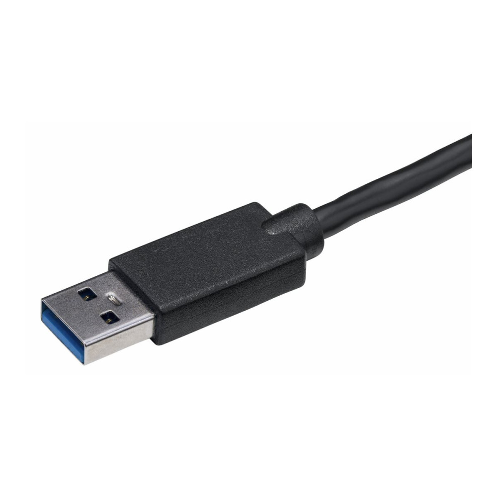 Produktbild för Startech USB 3.0 till HDMI-adapter - 1080p (1920x1200) - Tunn/kompakt USB Type-A till HDMI-skärmadapterkonverterare - Externt video- och grafikkort - Svart - Endast Windows - adapterkabel - HDMI / USB - TAA-kompatibel - 19 cm
