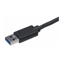Produktbild för Startech USB 3.0 till HDMI-adapter - 1080p (1920x1200) - Tunn/kompakt USB Type-A till HDMI-skärmadapterkonverterare - Externt video- och grafikkort - Svart - Endast Windows - adapterkabel - HDMI / USB - TAA-kompatibel - 19 cm