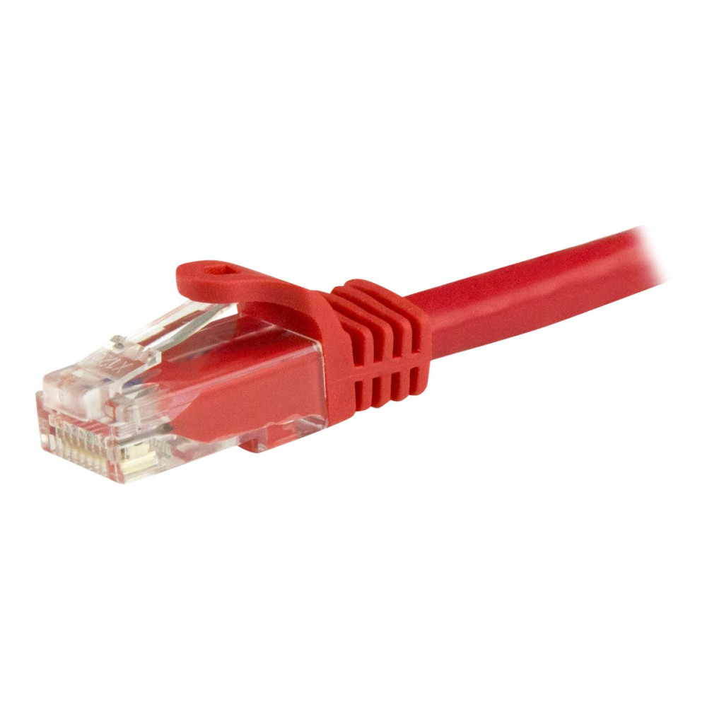 Produktbild för StarTech.com 3m CAT6 Ethernet Cable, 10 Gigabit Snagless RJ45 650MHz 100W PoE Patch Cord, CAT 6 10GbE UTP Network Cable w/Strain Relief, Red, Wiring is UL Certified/TIA - Category 6 - 24AWG (N6PATC3MRD) - patch-kabel - 3 m - röd