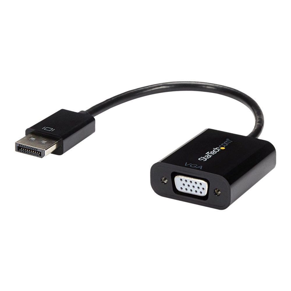 Produktbild för StarTech.com DisplayPort till VGA-adapter - Aktiv DP till VGA konverterare - 1080p Video - DP/DP++-källa till VGA-skärm Kabeladapter - DP till VGA adapterdongel digital till analog - DP 1.2 till VGA - bildskärmsadapter - 10 cm