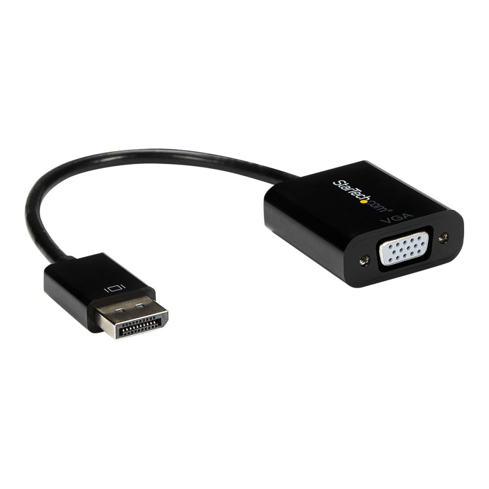 Produktbild för StarTech.com DisplayPort till VGA-adapter - Aktiv DP till VGA konverterare - 1080p Video - DP/DP++-källa till VGA-skärm Kabeladapter - DP till VGA adapterdongel digital till analog - DP 1.2 till VGA - bildskärmsadapter - 10 cm