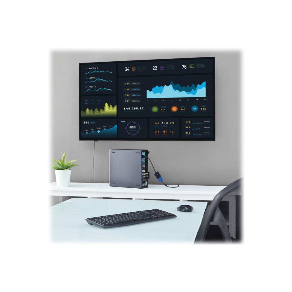 Produktbild för StarTech.com DisplayPort till VGA-adapter - Aktiv DP till VGA konverterare - 1080p Video - DP/DP++-källa till VGA-skärm Kabeladapter - DP till VGA adapterdongel digital till analog - DP 1.2 till VGA - bildskärmsadapter - 10 cm