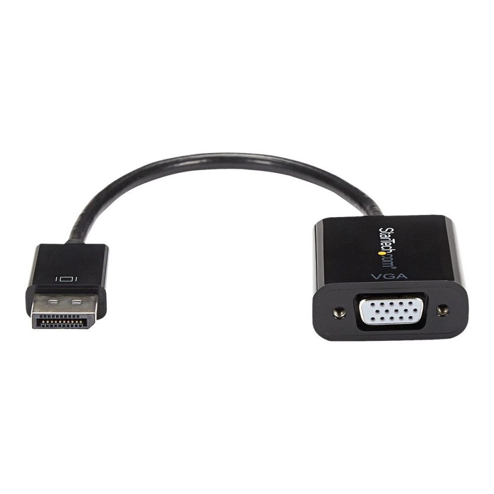 Produktbild för StarTech.com DisplayPort till VGA-adapter - Aktiv DP till VGA konverterare - 1080p Video - DP/DP++-källa till VGA-skärm Kabeladapter - DP till VGA adapterdongel digital till analog - DP 1.2 till VGA - bildskärmsadapter - 10 cm