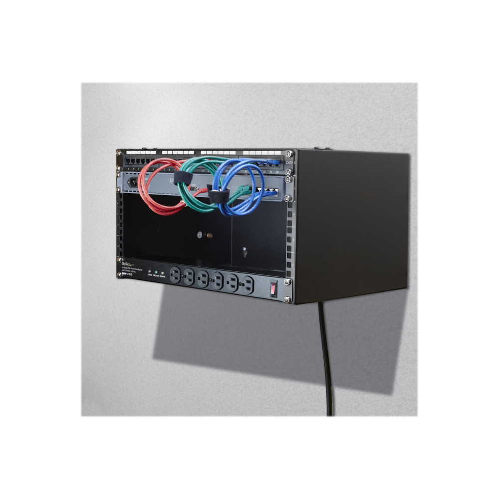 Produktbild för StarTech.com 6U väggmonteringsfäste för patchpanel - 35 cm djupt - skåp - 6U