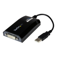 Produktbild för StarTech.com USB till DVI-adapter - 1920x1200 - USB/DVI-adapter - USB till DVI-I - 27 m