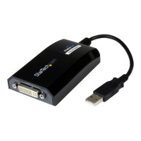 Produktbild för StarTech.com USB till DVI-adapter - 1920x1200 - USB/DVI-adapter - USB till DVI-I - 27 m