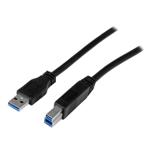 StarTech.com StarTech 2m 6 ft Certified SuperSpeed USB 3.0 A to B Cable Cord - USB 3 Cable - 1x USB 3.0 A (M), 1x USB 3.0 B (M) - 2 meter, Black (USB3CAB2M) - USB-kabel - USB Type B till USB typ A - 2 m