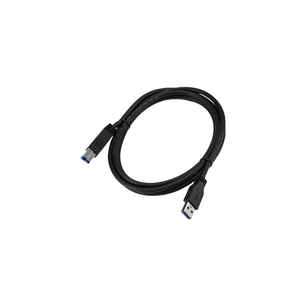 Produktbild för StarTech 2m 6 ft Certified SuperSpeed USB 3.0 A to B Cable Cord - USB 3 Cable - 1x USB 3.0 A (M), 1x USB 3.0 B (M) - 2 meter, Black (USB3CAB2M) - USB-kabel - USB Type B till USB typ A - 2 m