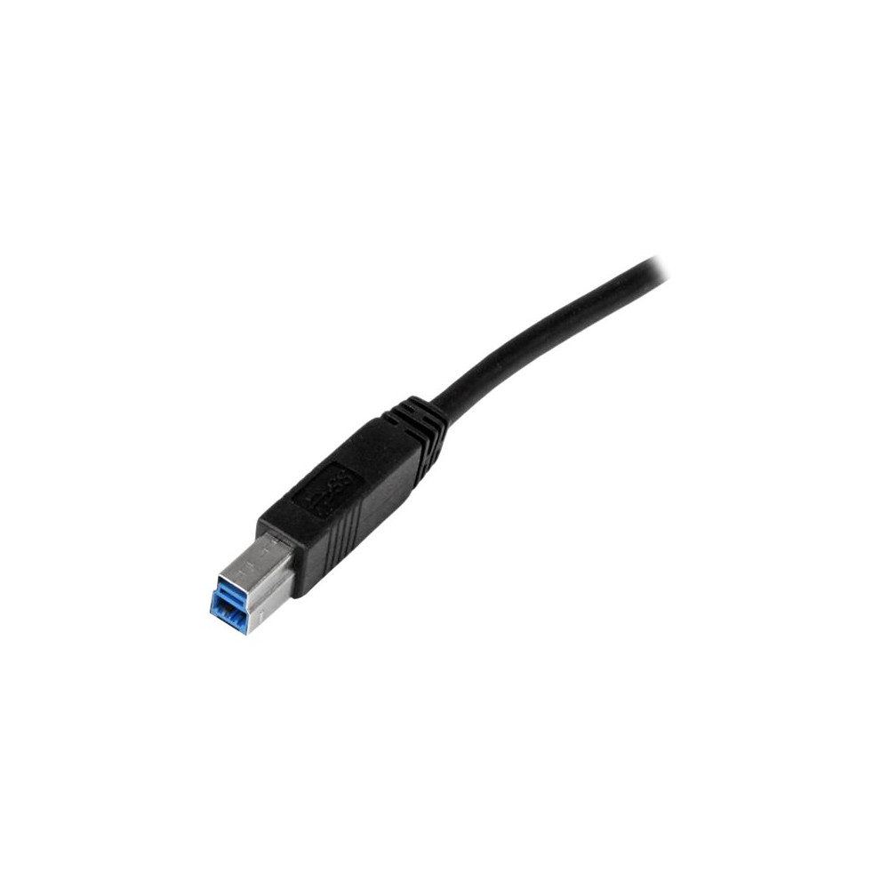 Produktbild för StarTech 2m 6 ft Certified SuperSpeed USB 3.0 A to B Cable Cord - USB 3 Cable - 1x USB 3.0 A (M), 1x USB 3.0 B (M) - 2 meter, Black (USB3CAB2M) - USB-kabel - USB Type B till USB typ A - 2 m