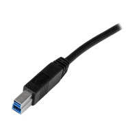 Produktbild för StarTech 2m 6 ft Certified SuperSpeed USB 3.0 A to B Cable Cord - USB 3 Cable - 1x USB 3.0 A (M), 1x USB 3.0 B (M) - 2 meter, Black (USB3CAB2M) - USB-kabel - USB Type B till USB typ A - 2 m