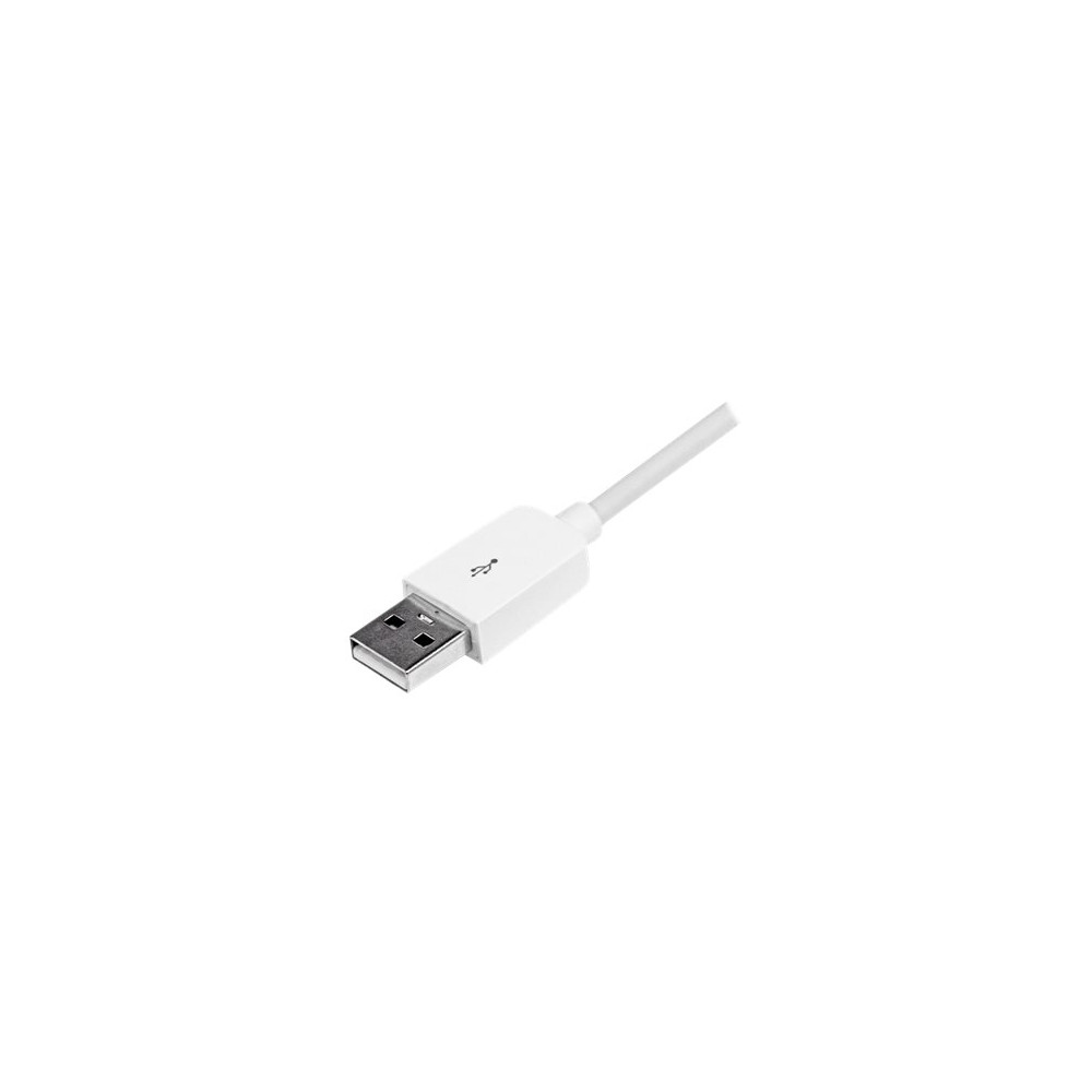 Produktbild för StarTech.com 3 m USB till Lightning-kabel - Lång iPhone/iPad/iPod-laddningskabel - Lightning till USB-kabel - Apple MFi-certifierad - Vit - Lightning-kabel - Lightning / USB - 3 m