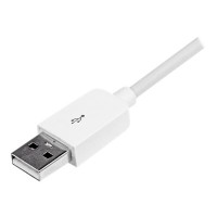 Produktbild för StarTech.com 3 m USB till Lightning-kabel - Lång iPhone/iPad/iPod-laddningskabel - Lightning till USB-kabel - Apple MFi-certifierad - Vit - Lightning-kabel - Lightning / USB - 3 m