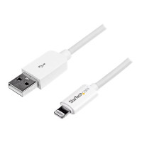 Produktbild för StarTech.com 3 m USB till Lightning-kabel - Lång iPhone/iPad/iPod-laddningskabel - Lightning till USB-kabel - Apple MFi-certifierad - Vit - Lightning-kabel - Lightning / USB - 3 m