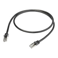 Produktbild för Startech 1m CAT6 Ethernet Cable, 10 Gigabit Shielded Snagless RJ45 100W PoE Patch Cord, CAT 6 10GbE SFTP Network Cable w/Strain Relief, Black, Wiring is UL Certified/TIA - Category 6 - 26AWG (N6SPAT1MBK) - patch-kabel - svart
