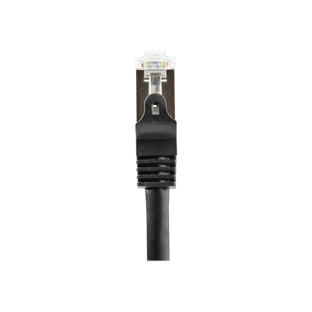 Produktbild för Startech 1m CAT6 Ethernet Cable, 10 Gigabit Shielded Snagless RJ45 100W PoE Patch Cord, CAT 6 10GbE SFTP Network Cable w/Strain Relief, Black, Wiring is UL Certified/TIA - Category 6 - 26AWG (N6SPAT1MBK) - patch-kabel - svart