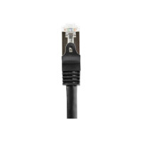 Produktbild för Startech 1m CAT6 Ethernet Cable, 10 Gigabit Shielded Snagless RJ45 100W PoE Patch Cord, CAT 6 10GbE SFTP Network Cable w/Strain Relief, Black, Wiring is UL Certified/TIA - Category 6 - 26AWG (N6SPAT1MBK) - patch-kabel - svart