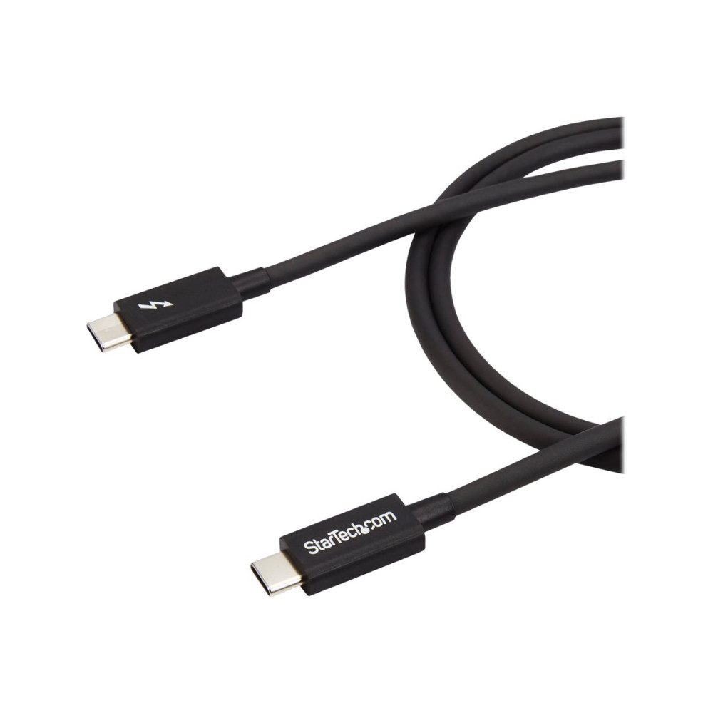 Produktbild för StarTech 1m (3.3ft) Thunderbolt 3 Cable, 20Gbps, 100W PD, 4K Video, Thunderbolt-Certified, Compatible w/ TB4/USB 3.2/DisplayPort - Thunderbolt-kabel - USB-C till USB-C - 1 m