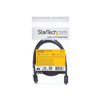 Produktbild för StarTech 1m (3.3ft) Thunderbolt 3 Cable, 20Gbps, 100W PD, 4K Video, Thunderbolt-Certified, Compatible w/ TB4/USB 3.2/DisplayPort - Thunderbolt-kabel - USB-C till USB-C - 1 m