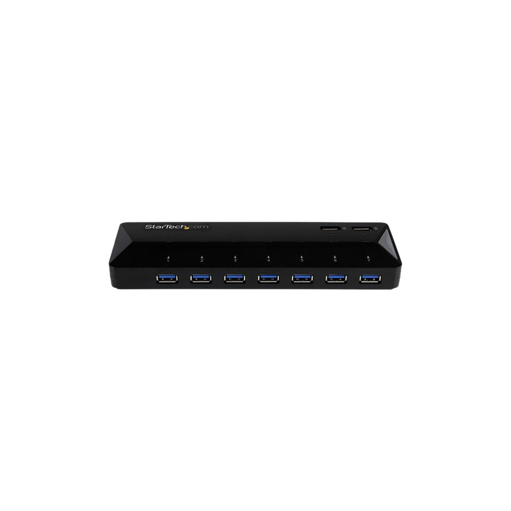 Produktbild för Startech USB 3.0-hub med 7 portar och dedicerade laddningsportar - 2x 2,4 A-portar - USB-växel - 7 portar