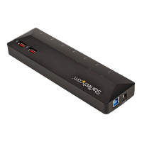 Produktbild för Startech USB 3.0-hub med 7 portar och dedicerade laddningsportar - 2x 2,4 A-portar - USB-växel - 7 portar
