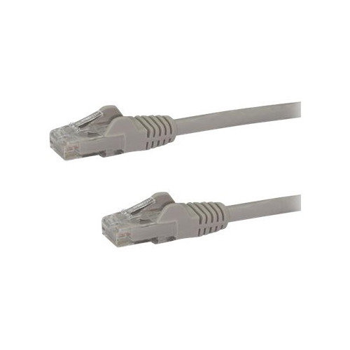 StarTech.com StarTech.com 10m CAT6 Ethernet Cable, 10 Gigabit Snagless RJ45 650MHz 100W PoE Patch Cord, CAT 6 10GbE UTP Network Cable w/Strain Relief, Grey, Wiring is UL Certified/TIA - Category 6 - 24AWG (N6PATC10MGR) - patch-kabel - 10 m - grå