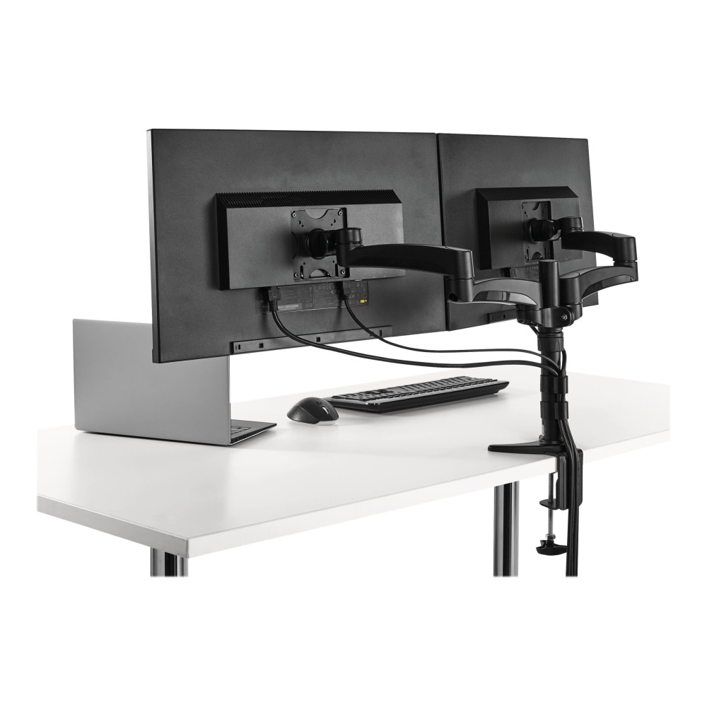 Produktbild för StarTech.com Skrivbordsmonterad dubbel monitorarm - ledad monteringssats - justerbar arm - för 2 LCD-bildskärmar - svart
