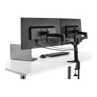 Produktbild för StarTech.com Skrivbordsmonterad dubbel monitorarm - ledad monteringssats - justerbar arm - för 2 LCD-bildskärmar - svart