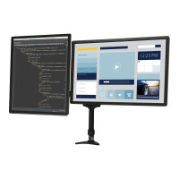 Produktbild för StarTech.com Skrivbordsmonterad dubbel monitorarm - ledad monteringssats - justerbar arm - för 2 LCD-bildskärmar - svart