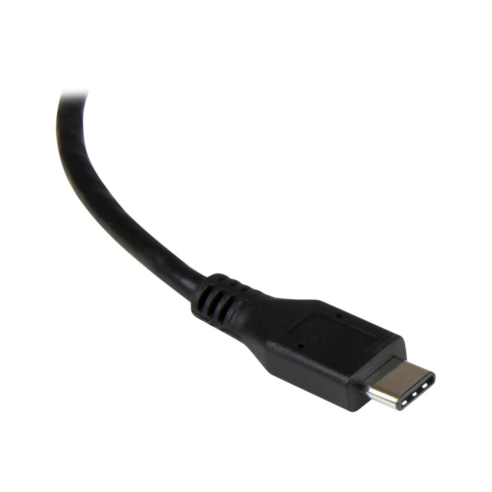 Produktbild för Startech USB-C till Gigabit-nätverksadapter med extra USB-port - Svart - nätverksadapter - USB-C - Gigabit Ethernet + USB 3.1 Gen 2