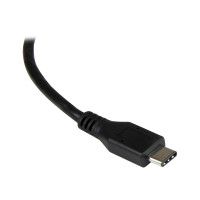 Produktbild för Startech USB-C till Gigabit-nätverksadapter med extra USB-port - Svart - nätverksadapter - USB-C - Gigabit Ethernet + USB 3.1 Gen 2