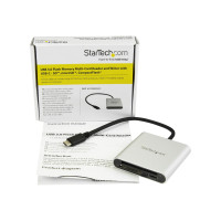 Produktbild för Startech USB 3.0 multi-flashminneskortläsare/skrivare med USB-C - SD, microSD, CompactFlash - kortläsare - USB 3.0