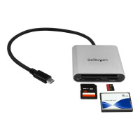 Produktbild för Startech USB 3.0 multi-flashminneskortläsare/skrivare med USB-C - SD, microSD, CompactFlash - kortläsare - USB 3.0