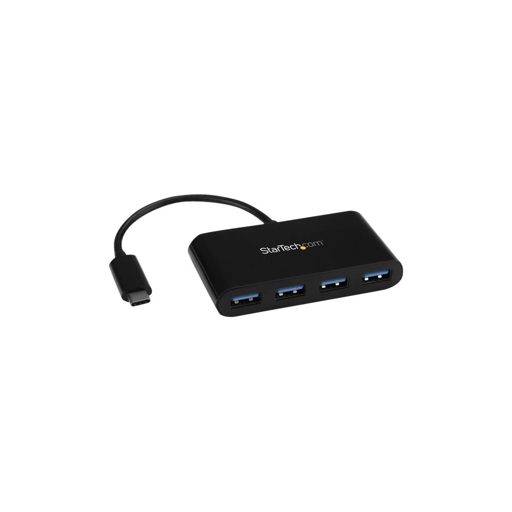 Produktbild för Startech USB-C-hubb med 4 portar - USB-C till 4x USB-A - USB 3.0-hubb - bussdriven - hubb - 4 portar
