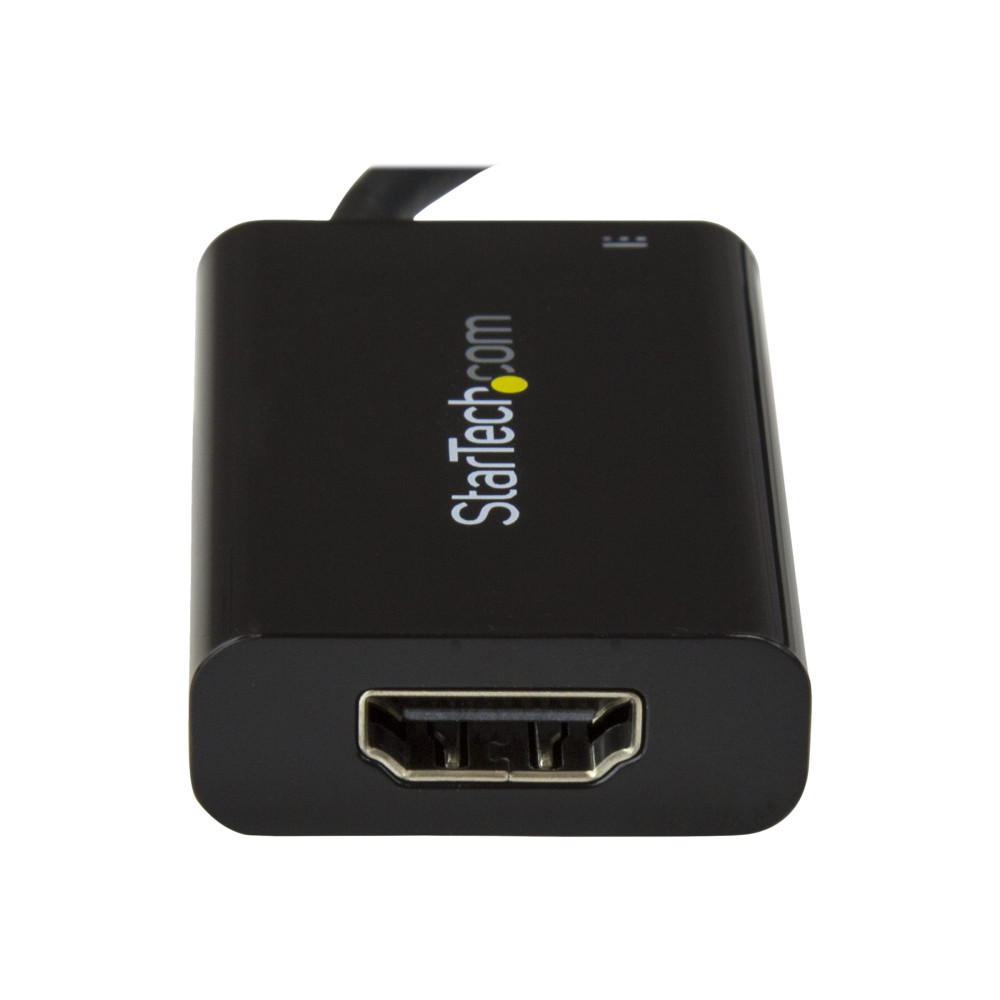 Produktbild för Startech USB C till HDMI 2.0-adapter med strömförsörjning ‒ videokonverterare USB Type-C till HDMI-skärm för 4K vid 60 Hz ‒ port som ger strömförsörjning på 60 W för direktladdning ‒ Thunderbolt 3-kompatibel ‒ svart - videokort - HDMI / USB