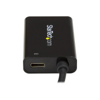 Produktbild för Startech USB C till HDMI 2.0-adapter med strömförsörjning ‒ videokonverterare USB Type-C till HDMI-skärm för 4K vid 60 Hz ‒ port som ger strömförsörjning på 60 W för direktladdning ‒ Thunderbolt 3-kompatibel ‒ svart - videokort - HDMI / USB